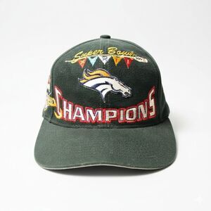 Vintage Denver Broncos Super Bowl XXXII Champions Snapback Hat Cap NFL Black